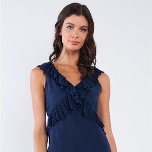 Criss Cross Frill Hem Mini Dress